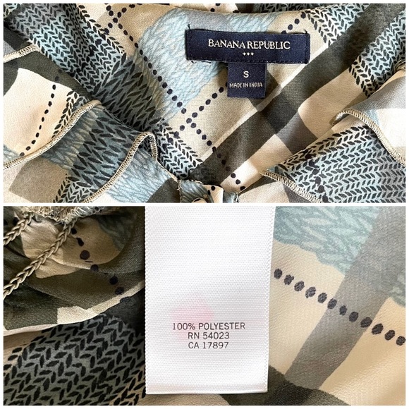 Banana Republic Patterned Gathered Waist Blouse - Picture 5 of 5